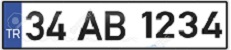 Matrícula TR Turquia